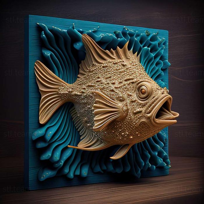 3D model Star ancistrus fish (STL)